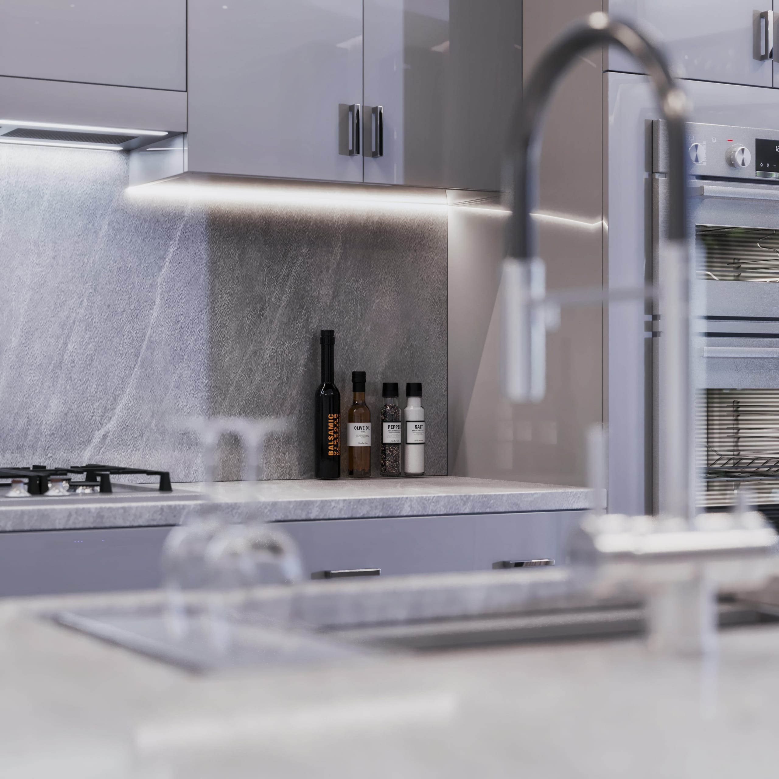 Kitchen Frameless European Style cabinetry - HG3
