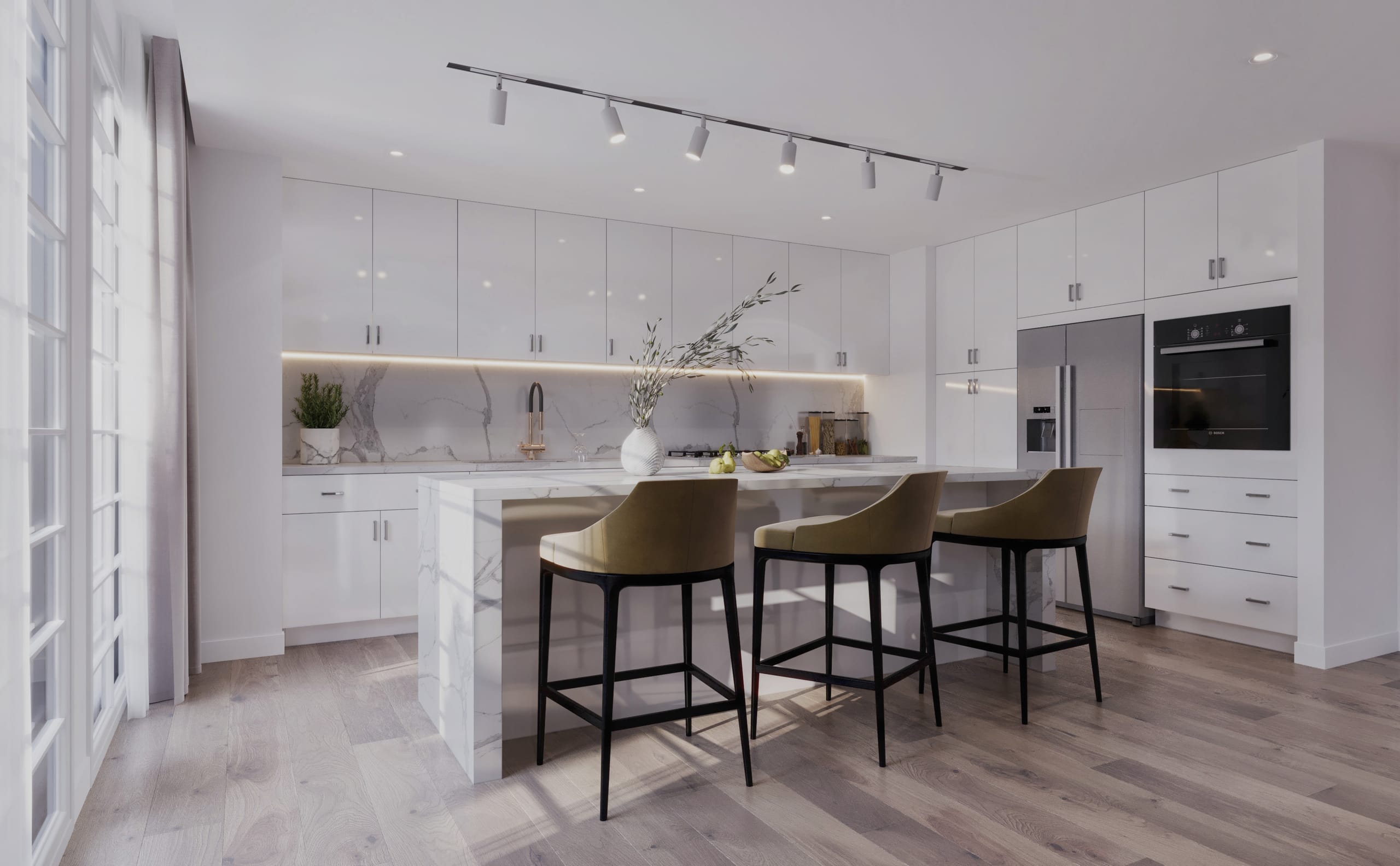 Kitchen Frameless European Style cabinetry - HW1