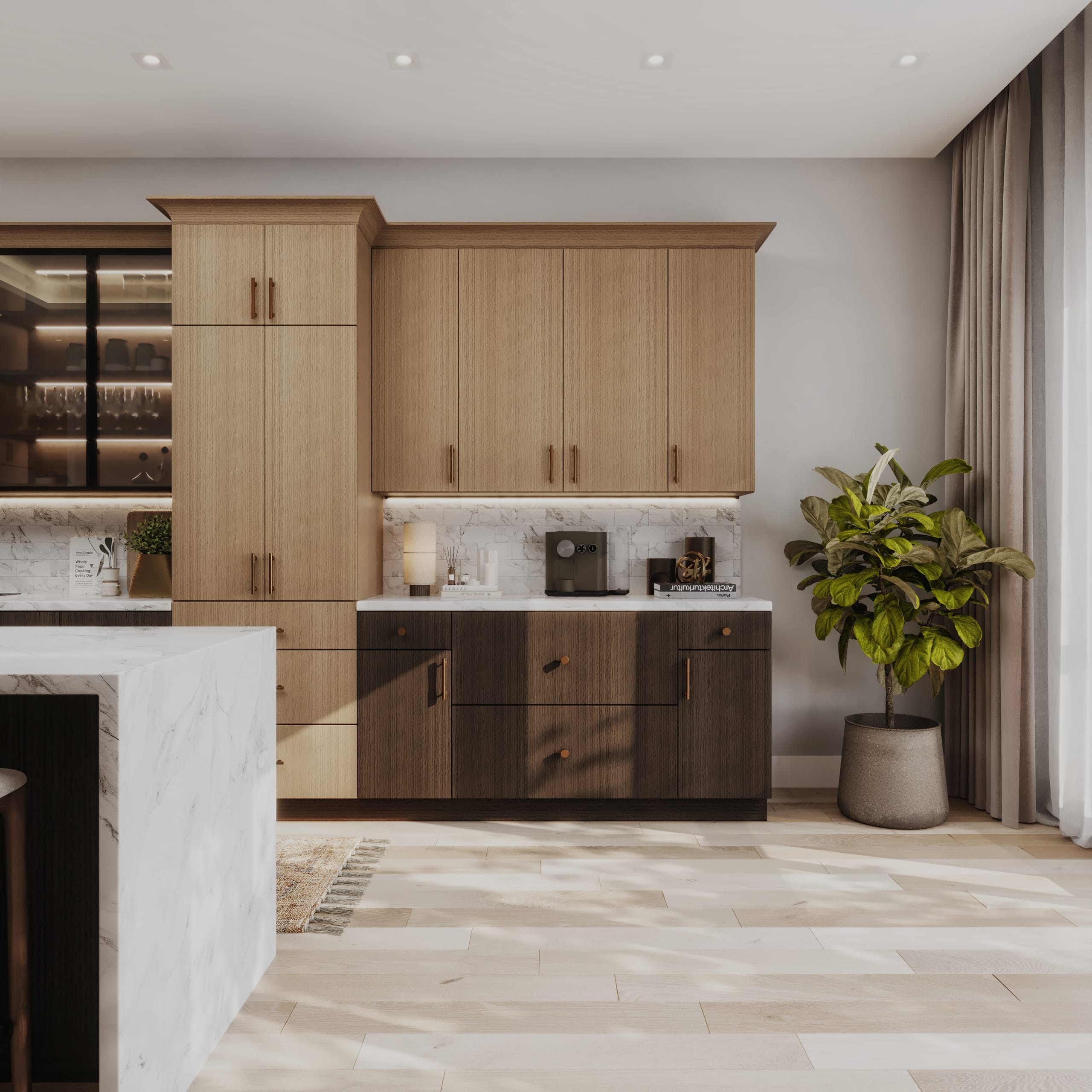 Kitchen Frameless European Style cabinetry - OS-OB-MG