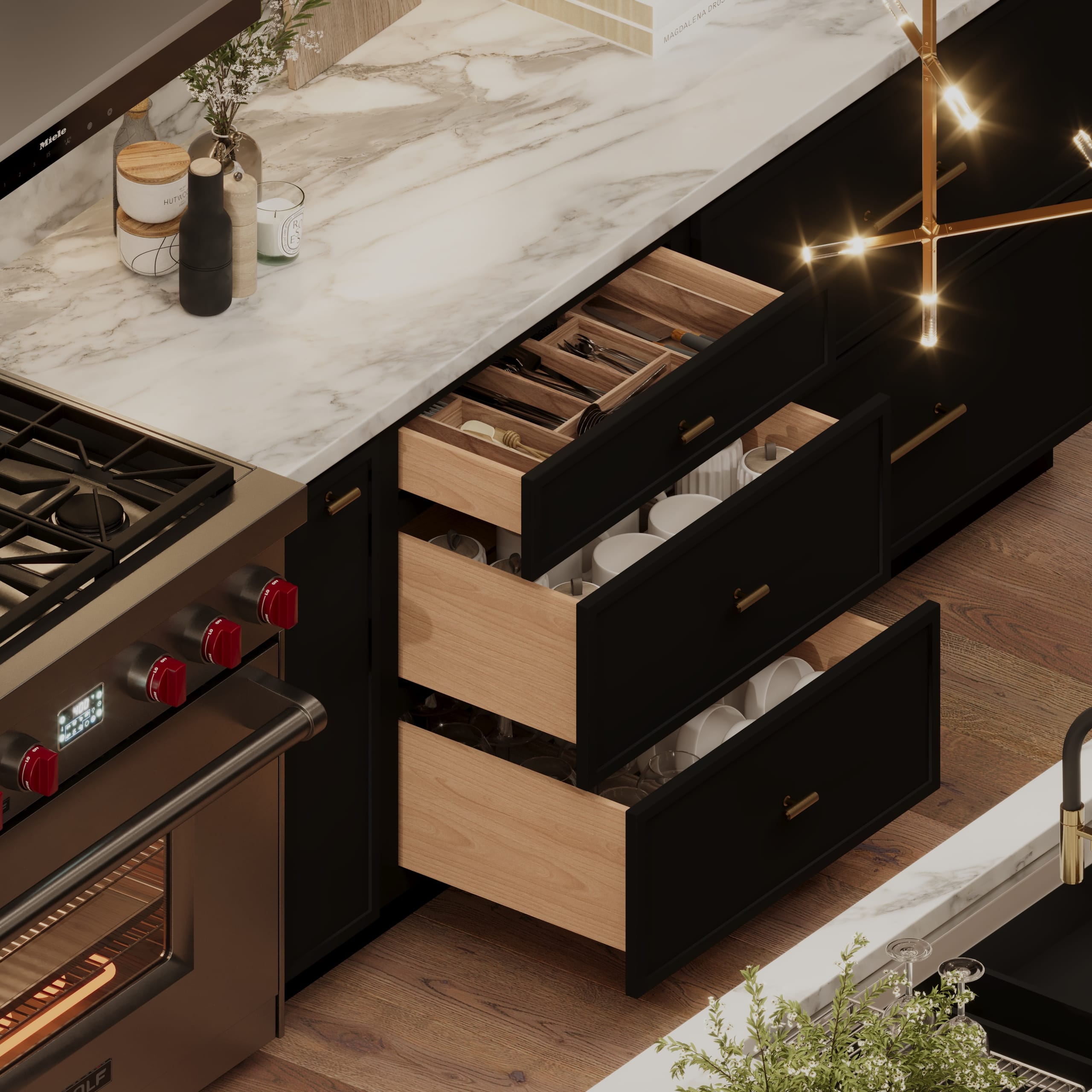 Kitchen Slim Shaker Style cabinetry - SIB